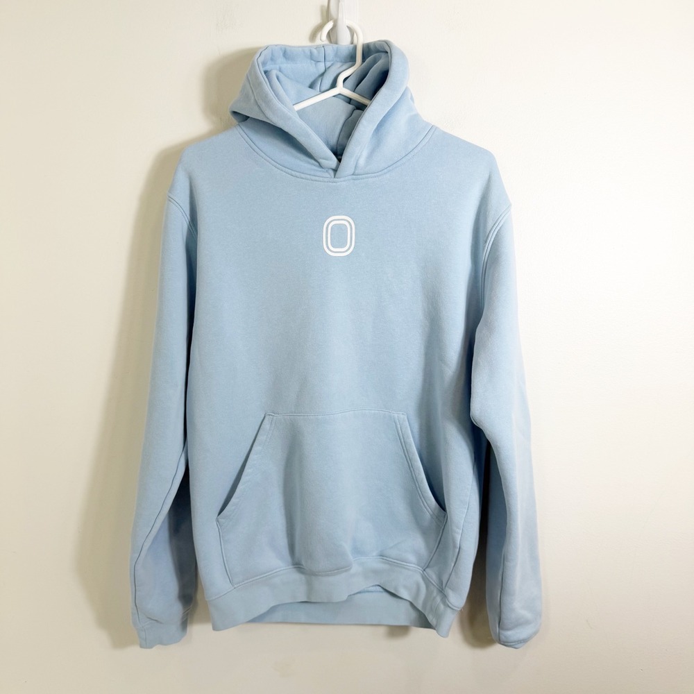 Overtime Hoodie Boys Youth XL Light Blue Logo Graphic Pullover Sweatshirt
